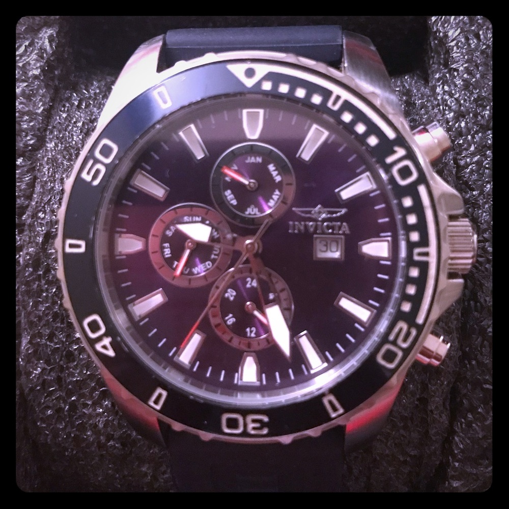 Silver/Navy blue Invicta Watch